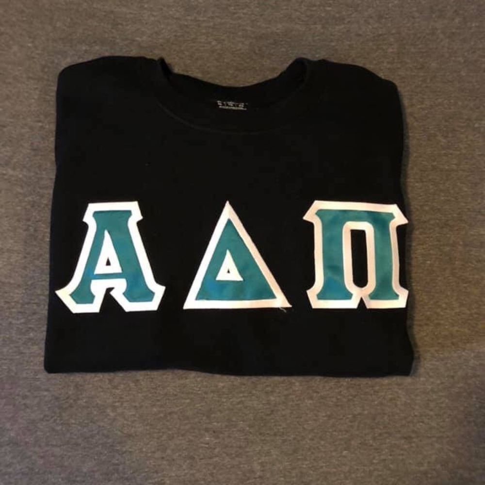 Alpha Delta Pi Stitch Letters Crewneck
